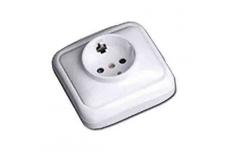 Base a innesto EDM Spa Schuko Bianco...