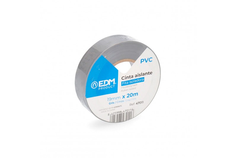 Cinta aislante EDM Gris PVC (20 m x...