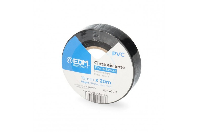 Insulating tape EDM Black PVC (20 m x...