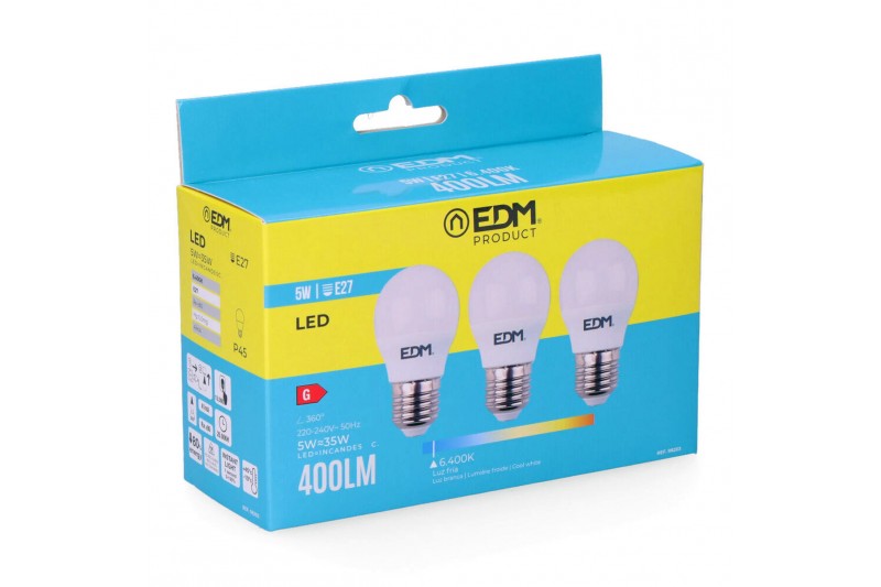 Bombilla LED EDM E27 5 W G 400 lm...