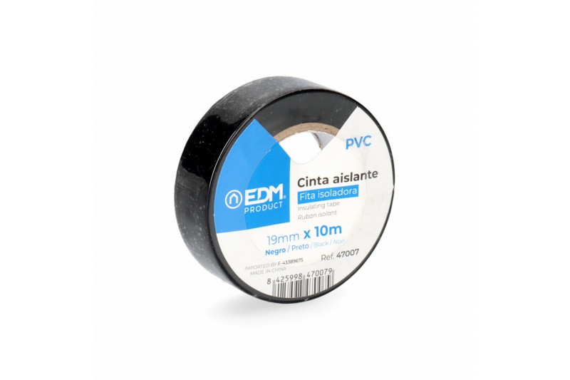 Cinta aislante EDM Negro PVC (10 m x...