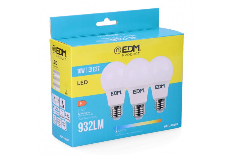 Bombilla LED EDM E27 10 W F 810 Lm...