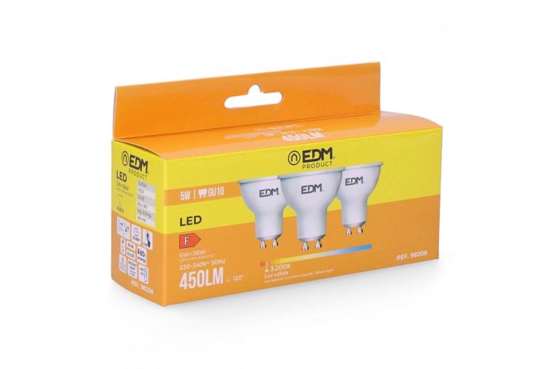 Lampe LED EDM 5 W GU10 450 lm F (3200 K)