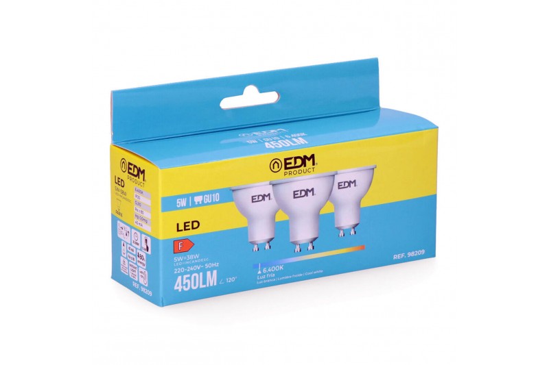 Lampe LED EDM 5 W GU10 450 lm F (6400K)