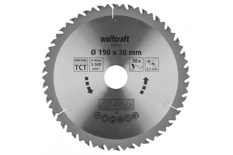 Cutting disc Wolfcraft 6736000 Ø190 X...