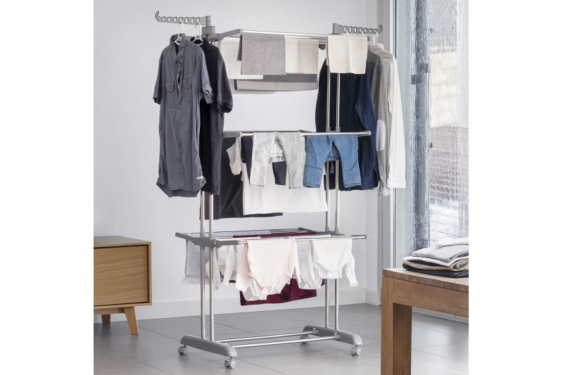 Folding Vertical Clothes Dryer with...