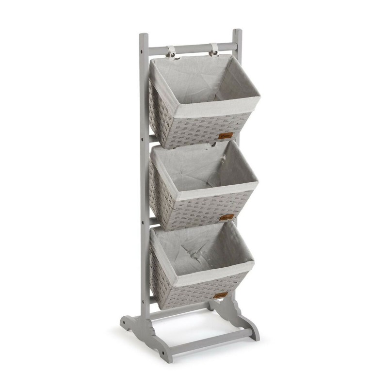 Bathroom Shelves Versa Grey 3 Baskets...