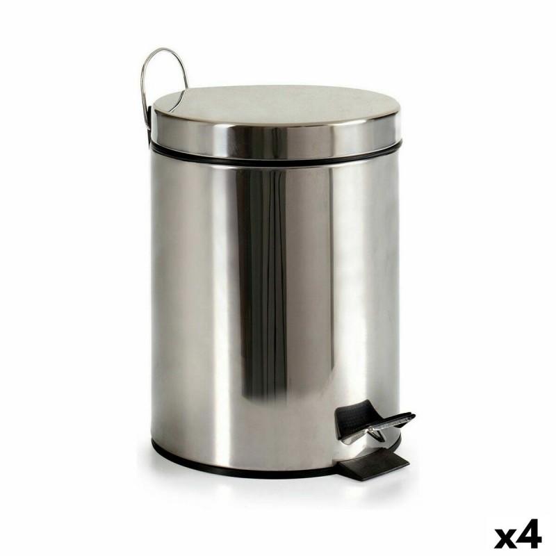 Pedal bin Silver Stainless steel...