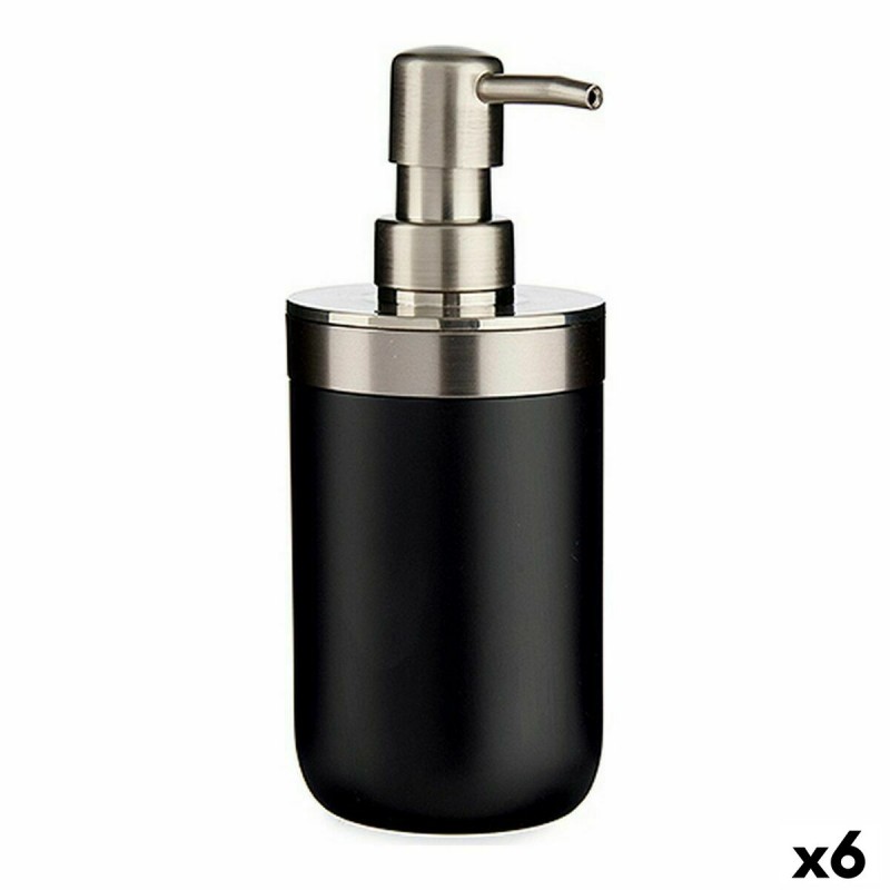 Soap Dispenser Silver Black Stainless...