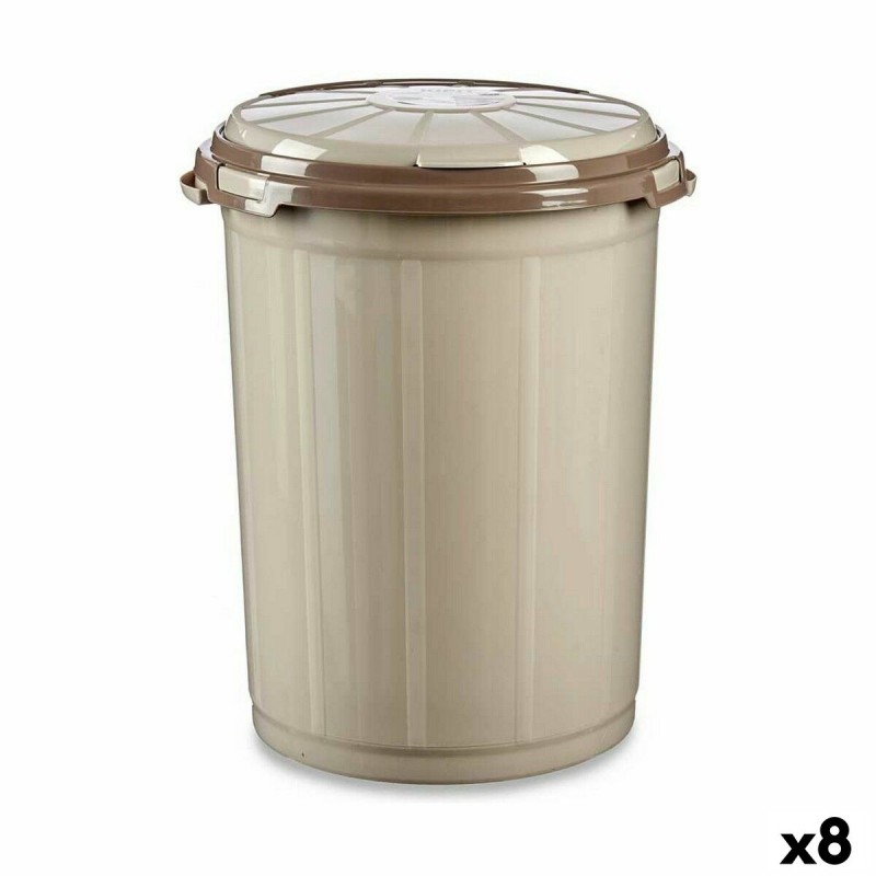 Cubo para la Basura Beige Plástico 50...