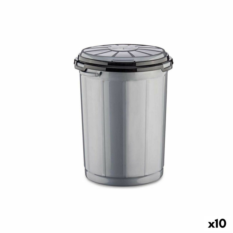 Cubo para la Basura Gris Plástico 35...