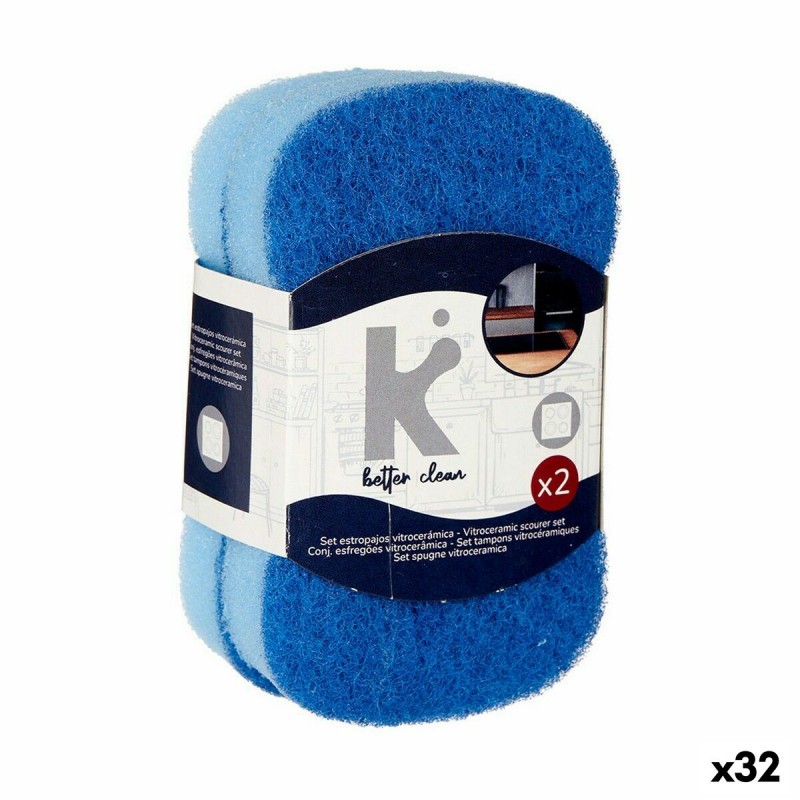 Set of scourers Blue Polyurethane (32...