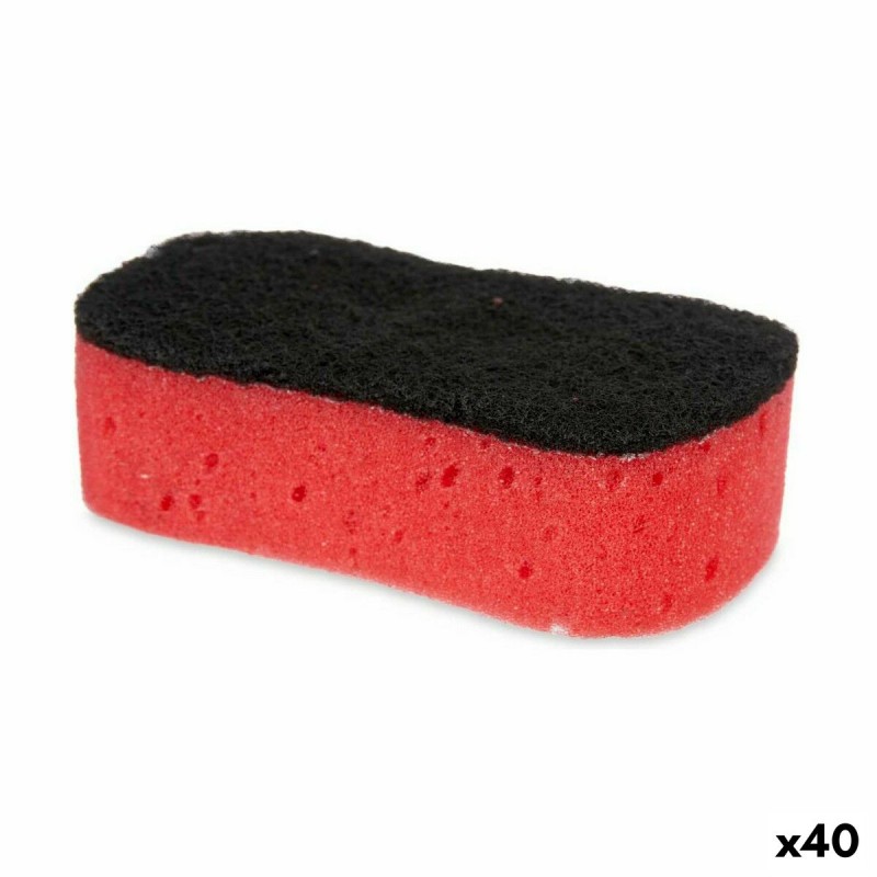 Scourer Foam Red Black Abrasive fibre...