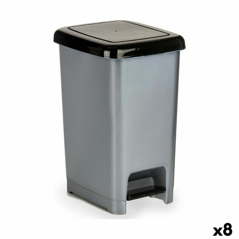 Pedal bin Black Grey Plastic 25 L (37...