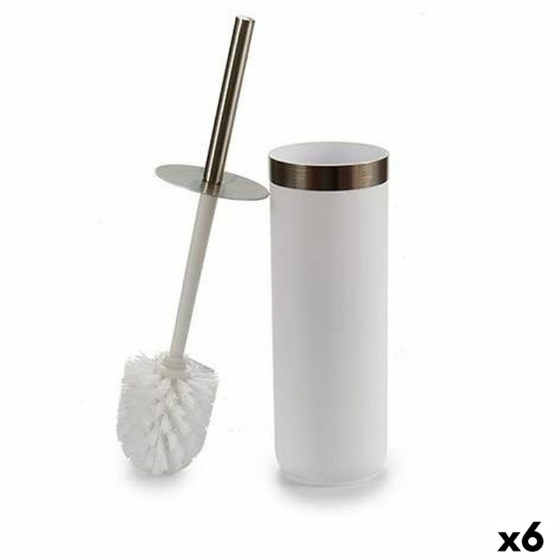 Brosse de salle de wc Blanc Argenté...