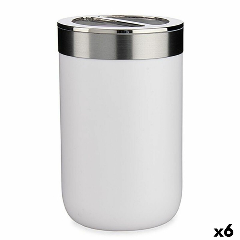 Toothbrush Holder White Silver...