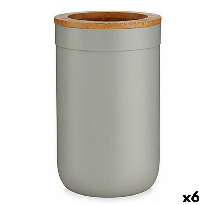 Toothbrush Holder Brown Grey Bamboo...