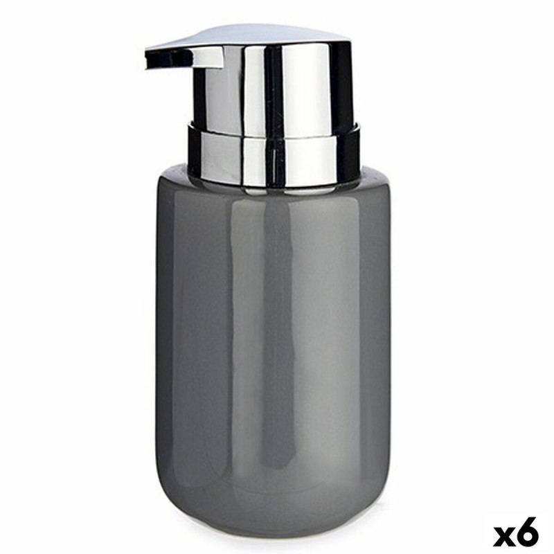 Soap Dispenser Grey Silver Metal...