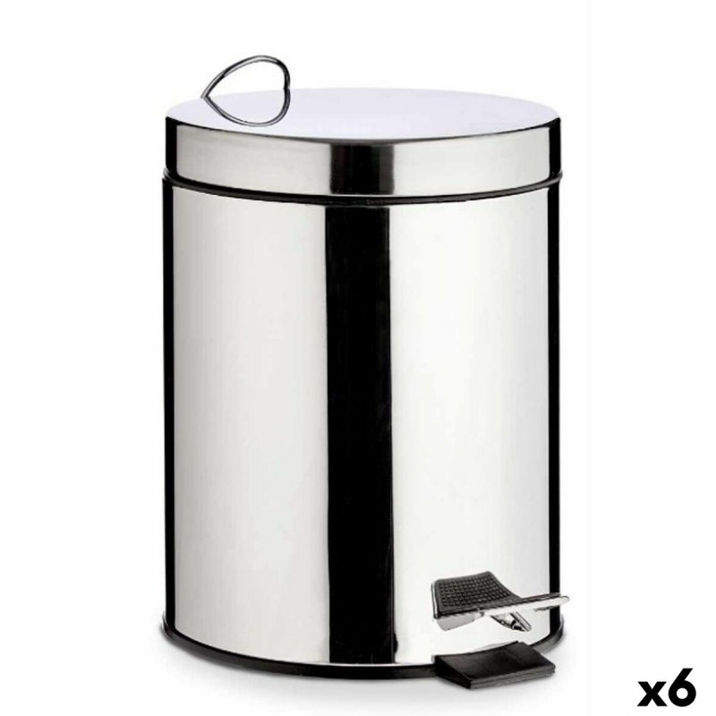 Pedal bin Silver Stainless steel...