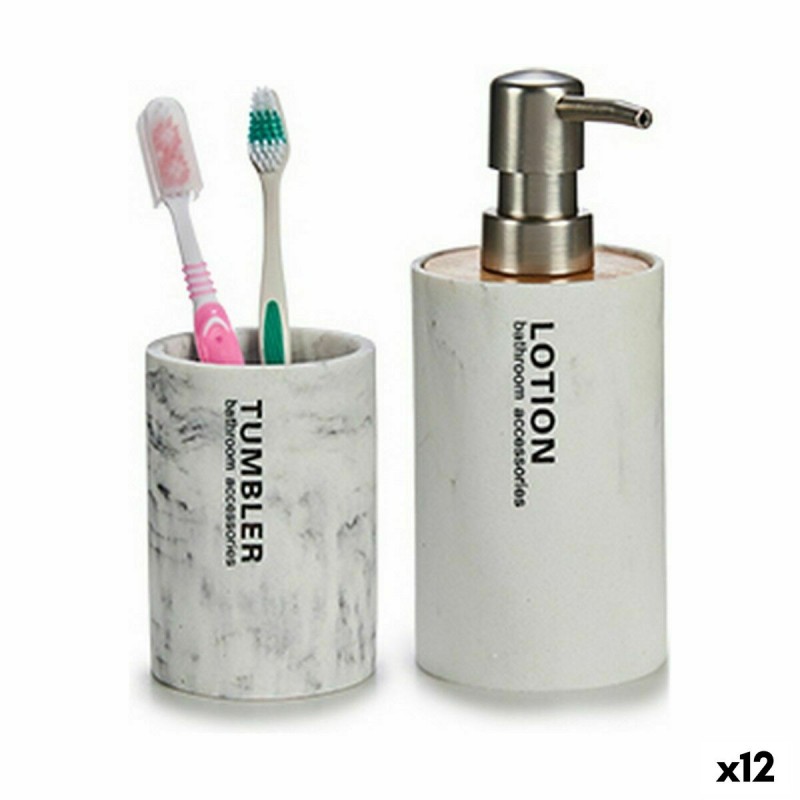 Soap Dispenser Resin Marble 350 ml...