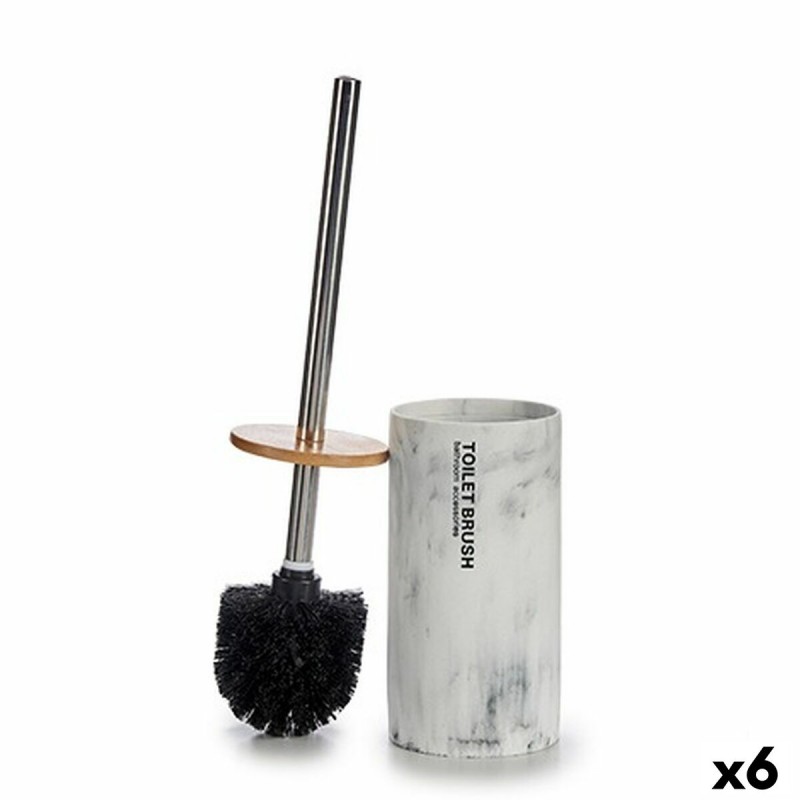 Toilet Brush Metal Resin Bamboo...