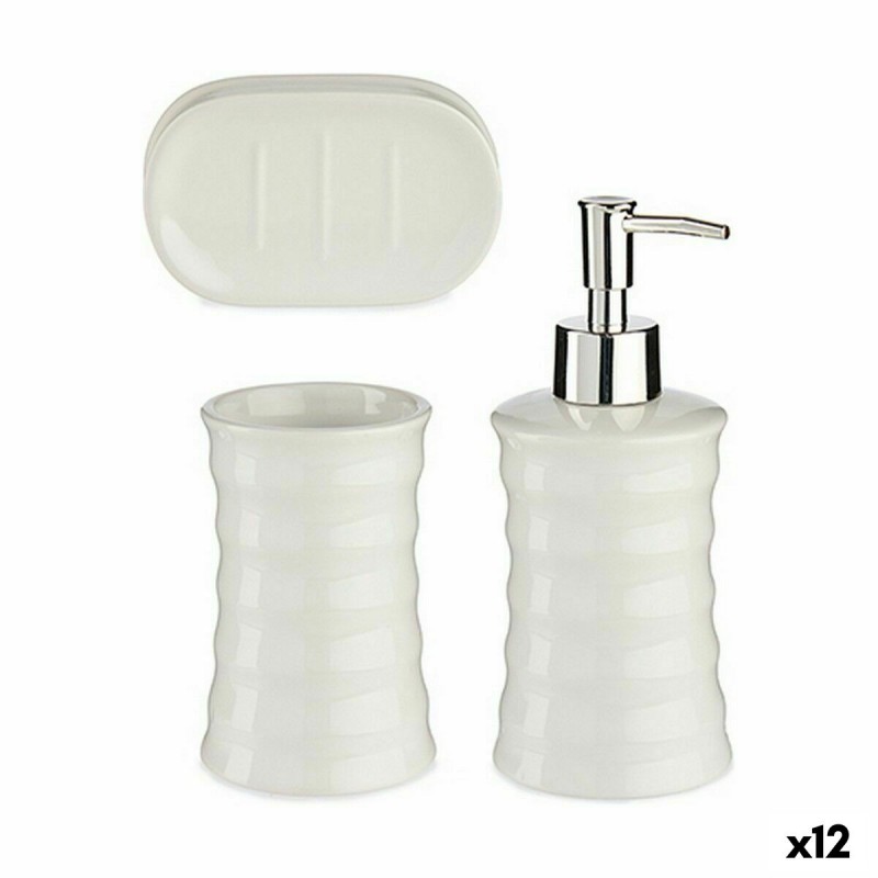 Ensemble de Bain Blanc Céramique (12...