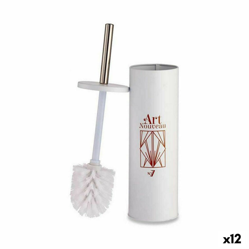 Toilet Brush Art Nouveau White Bronze...