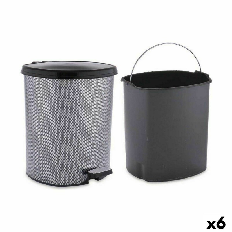 Pedal bin Dark grey Plastic 6 L (6...