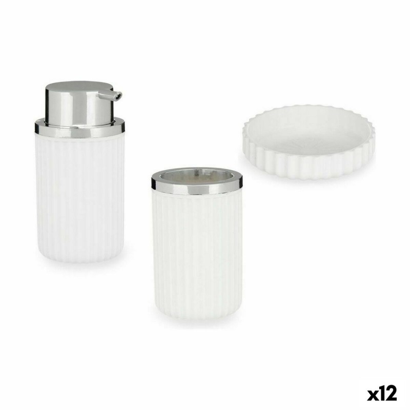 Bath Set White Plastic (12 Units)