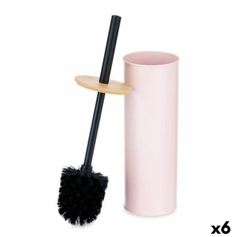 Toilet Brush Pink Metal Bamboo...