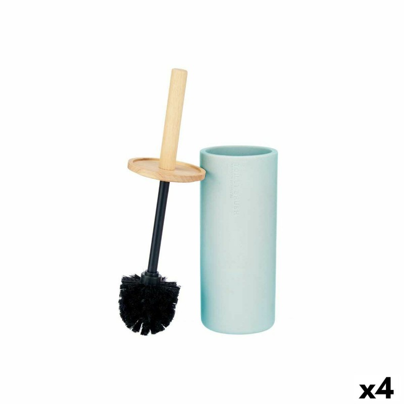 Toilet Brush Blue Wood Resin 10,2 x...