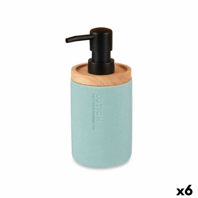 Soap Dispenser Blue Wood Resin...