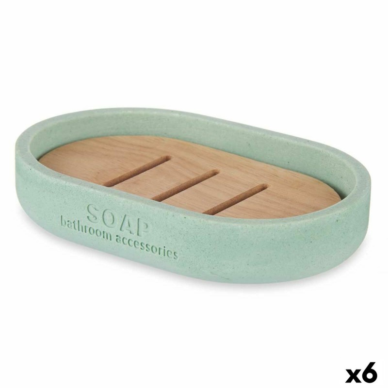 Soap dish Mint Resin Bamboo 12,5 x...