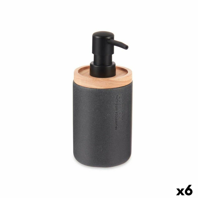 Soap Dispenser Black Wood Resin...