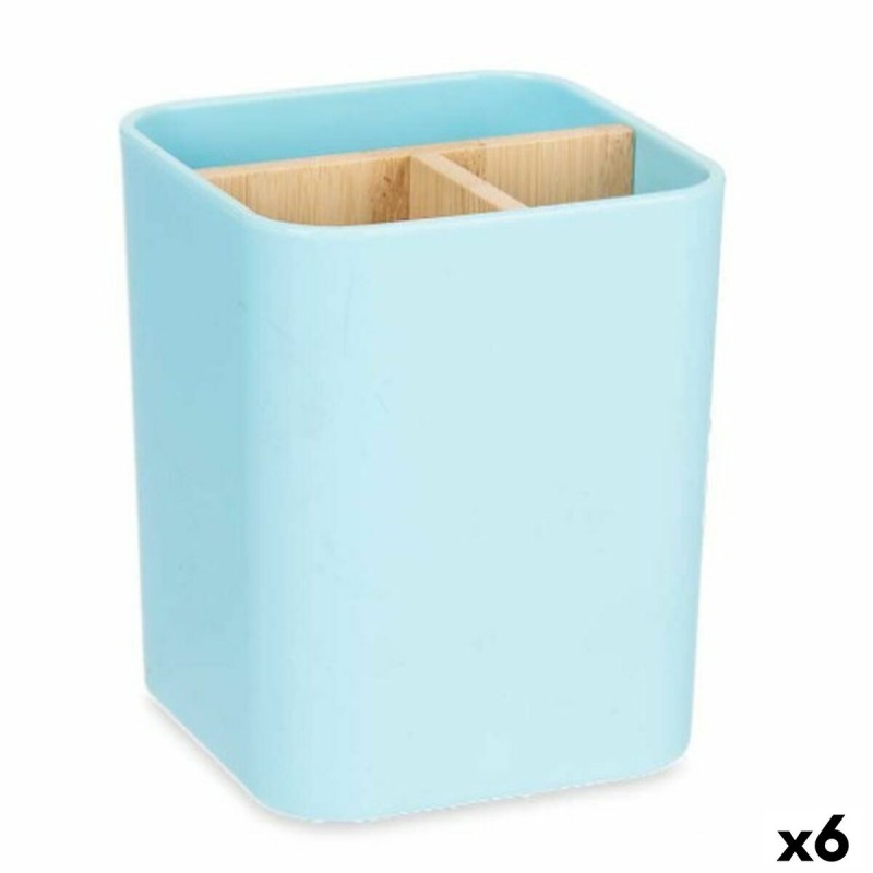 Toothbrush Holder Blue Bamboo...