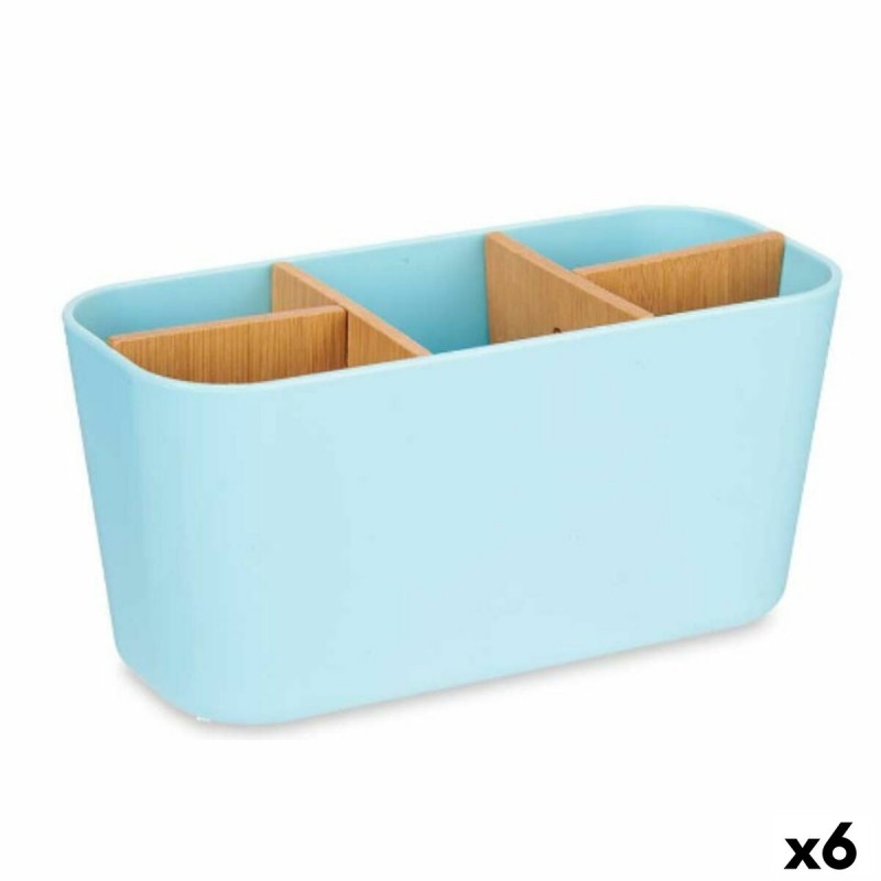 Toothbrush Holder Blue Bamboo...