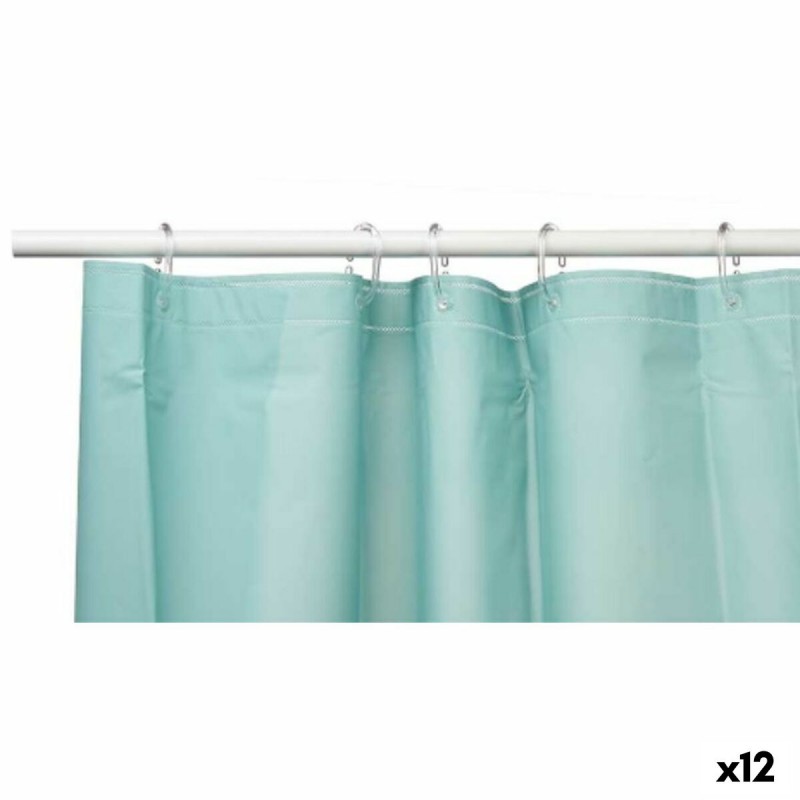 Shower Curtain Green Polyethylene EVA...