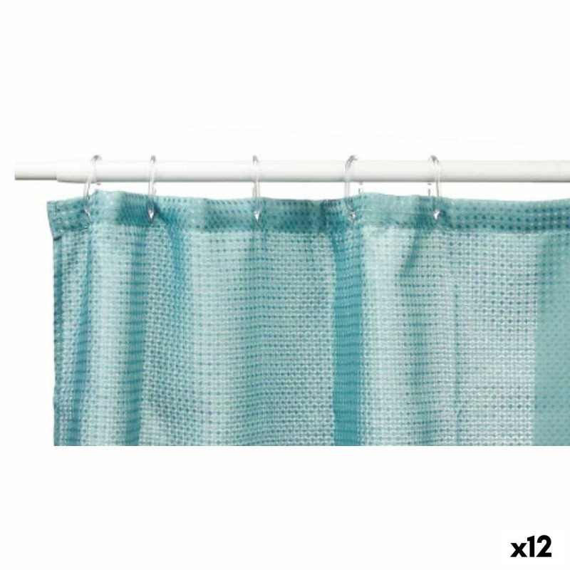 Shower Curtain Points Turquoise Green...