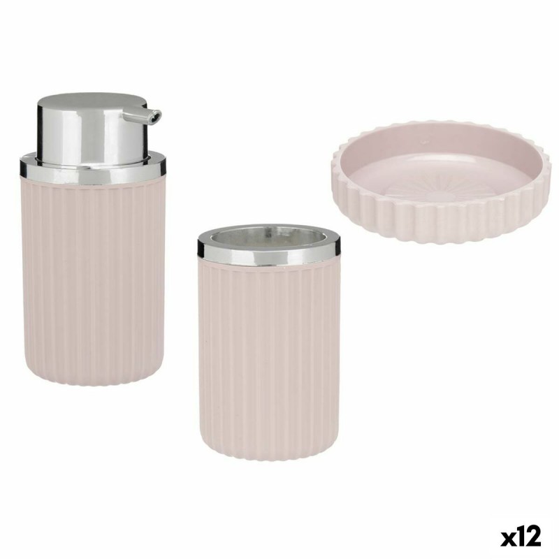 Badezimmer Set Rosa Kunststoff (12...