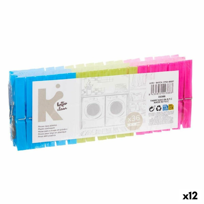 Kledinghaken Multicolour Plastic (12...