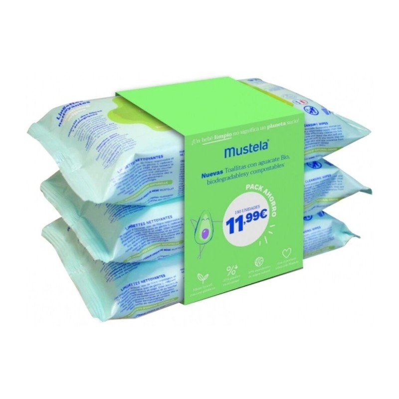 Lingettes imprégnées Mustela 180 Unités