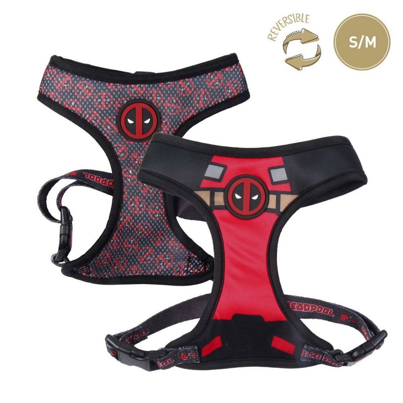 Hundegeschirr Deadpool Schwarz S/M