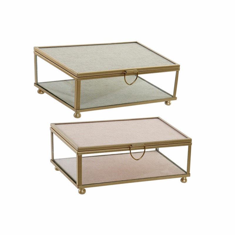 Caja-Joyero DKD Home Decor Beige Rosa...