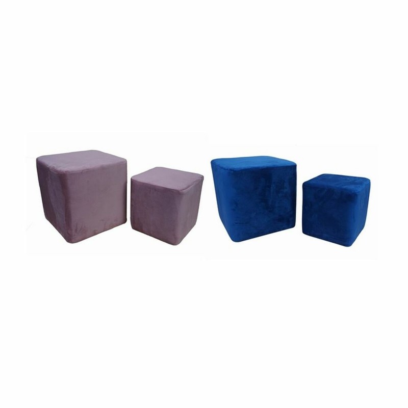 Poggiapiedi DKD Home Decor Blu Marino...