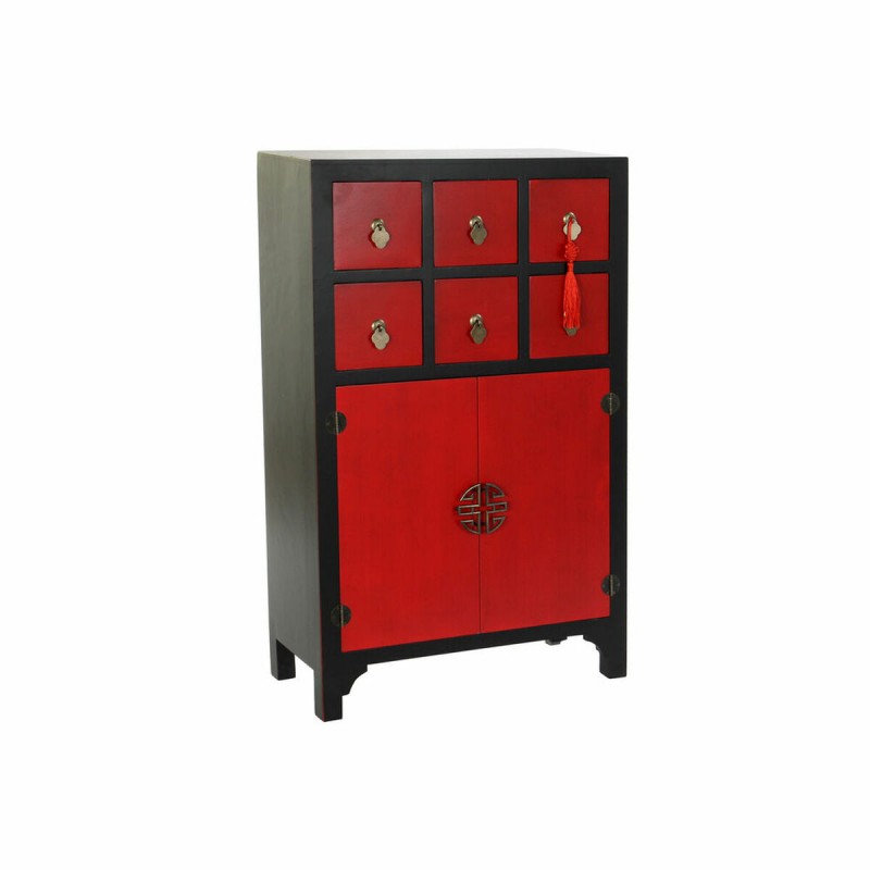 Cajonera DKD Home Decor Negro Rojo...