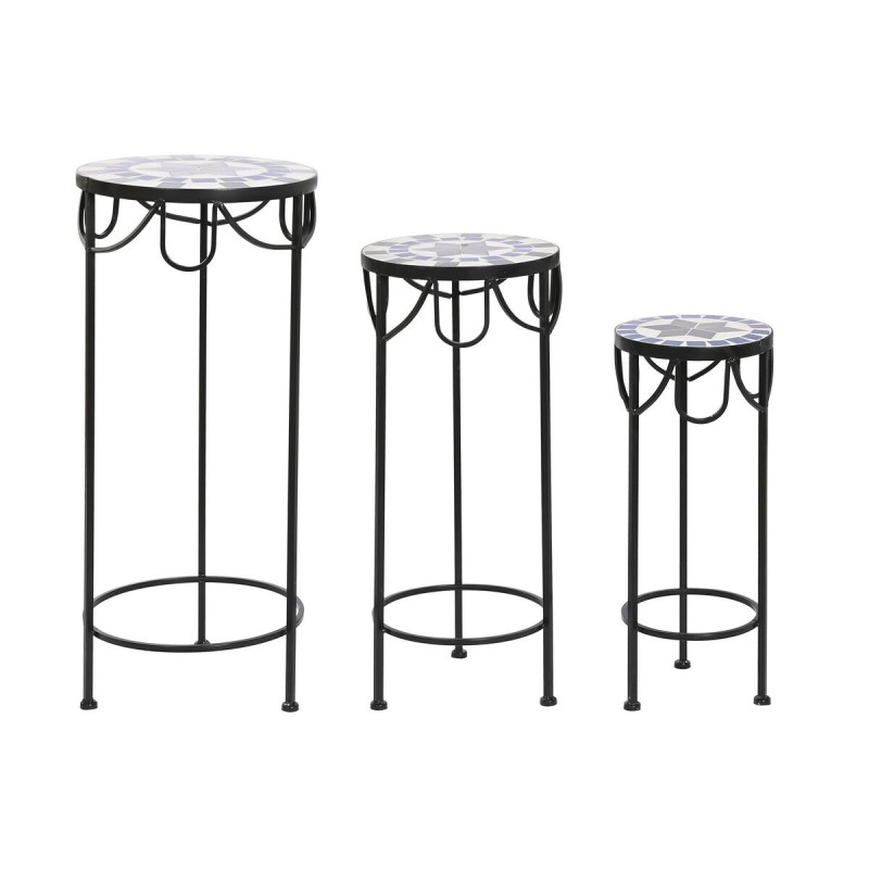 Jeu de 3 tables DKD Home Decor Noir...