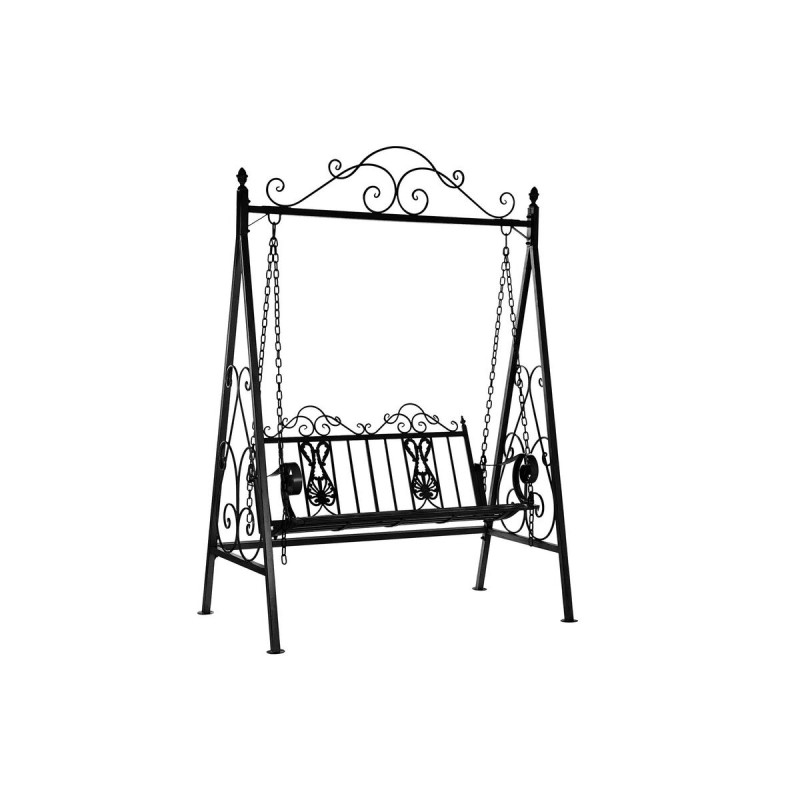 Bench DKD Home Decor Black Metal (146...