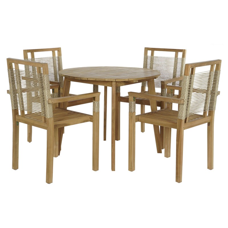 Tafel met vier stoelen DKD Home Decor...