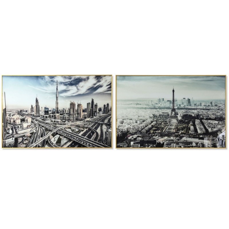 Quadro DKD Home Decor Città 120 x 4 x...