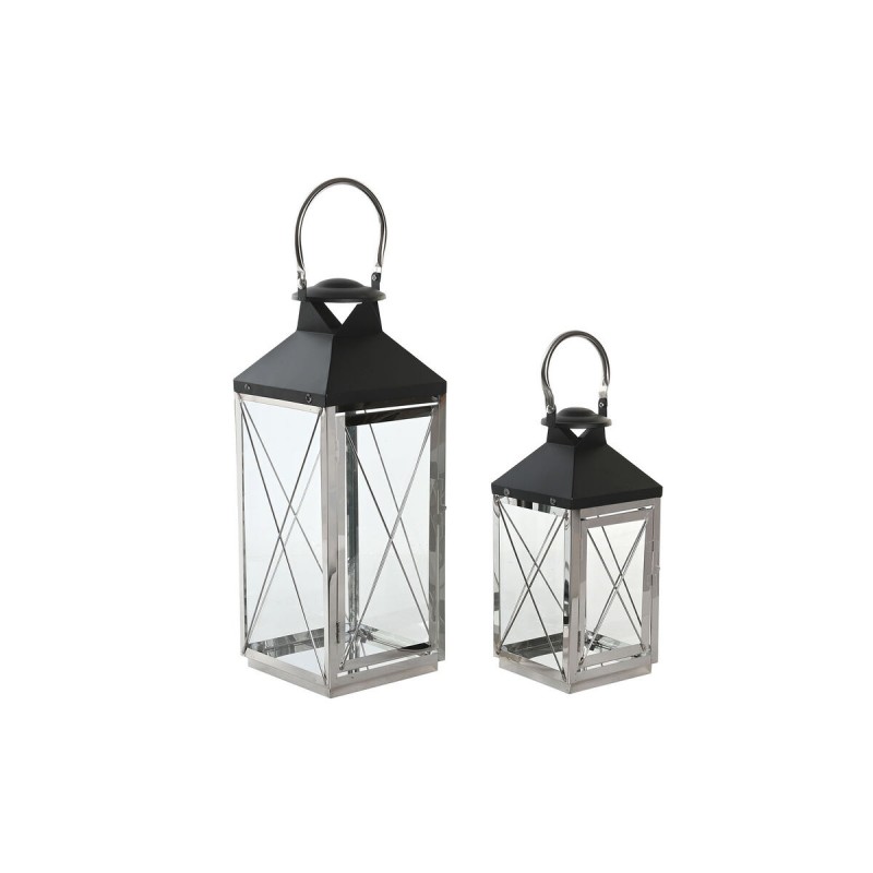 Farolas DKD Home Decor Cristal Negro...